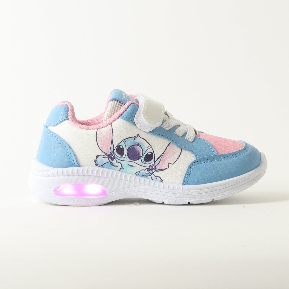 Zapatillas Con Luces Niña Lilo & Stitch Looking Cute Celeste Disney