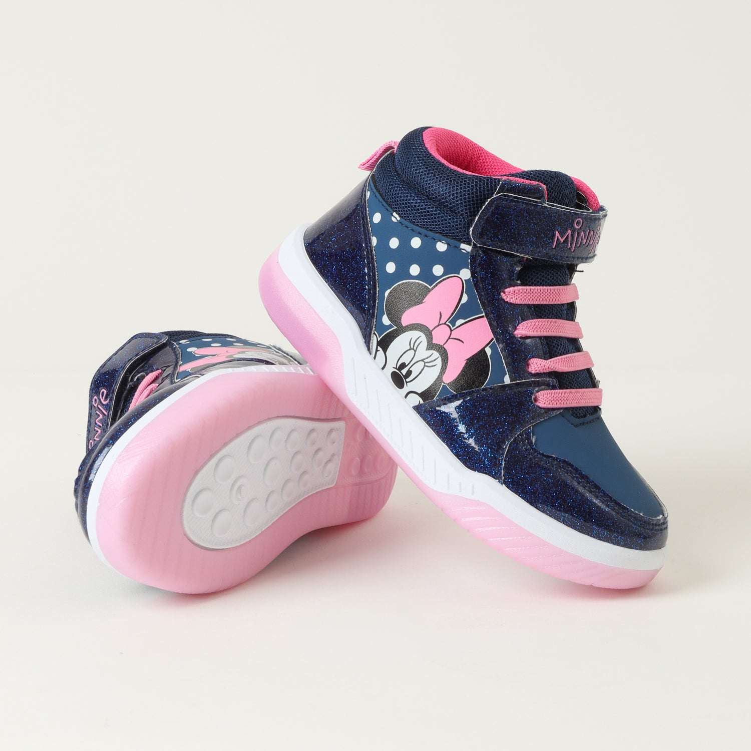 Zapatilla Con Luces Niña Minnie Spying Azul Disney