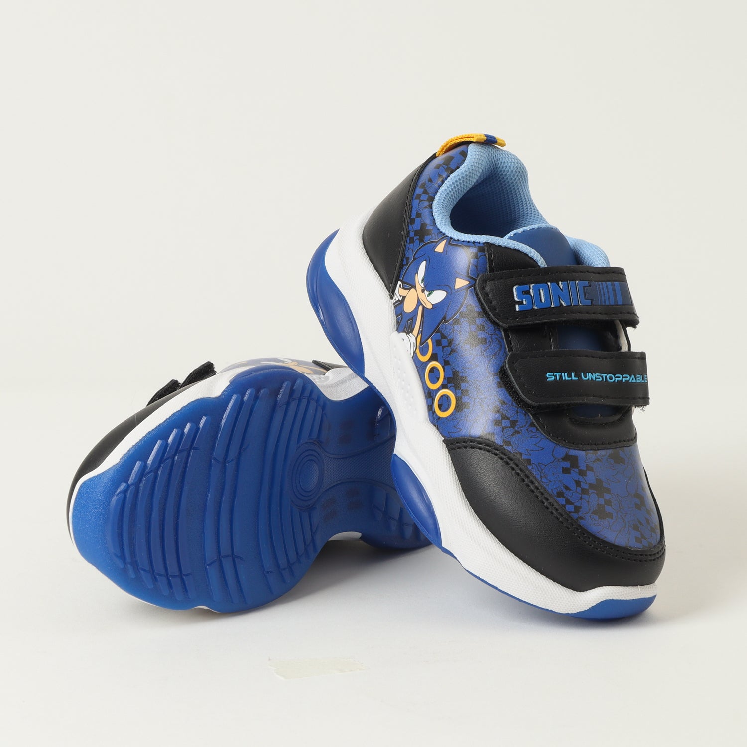 Zapatilla Con Luces Niño Serious Azul Sonic