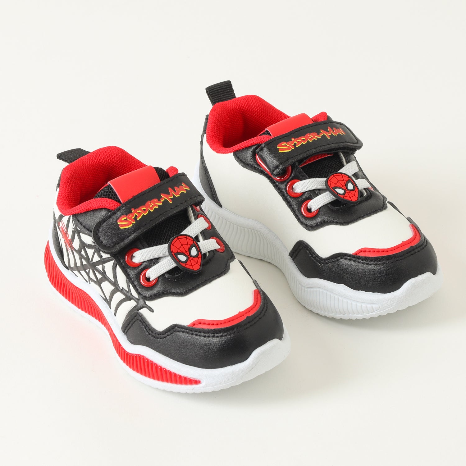 Zapatillas Con Luces Niño Spiderman Black Web Blanco Marvel