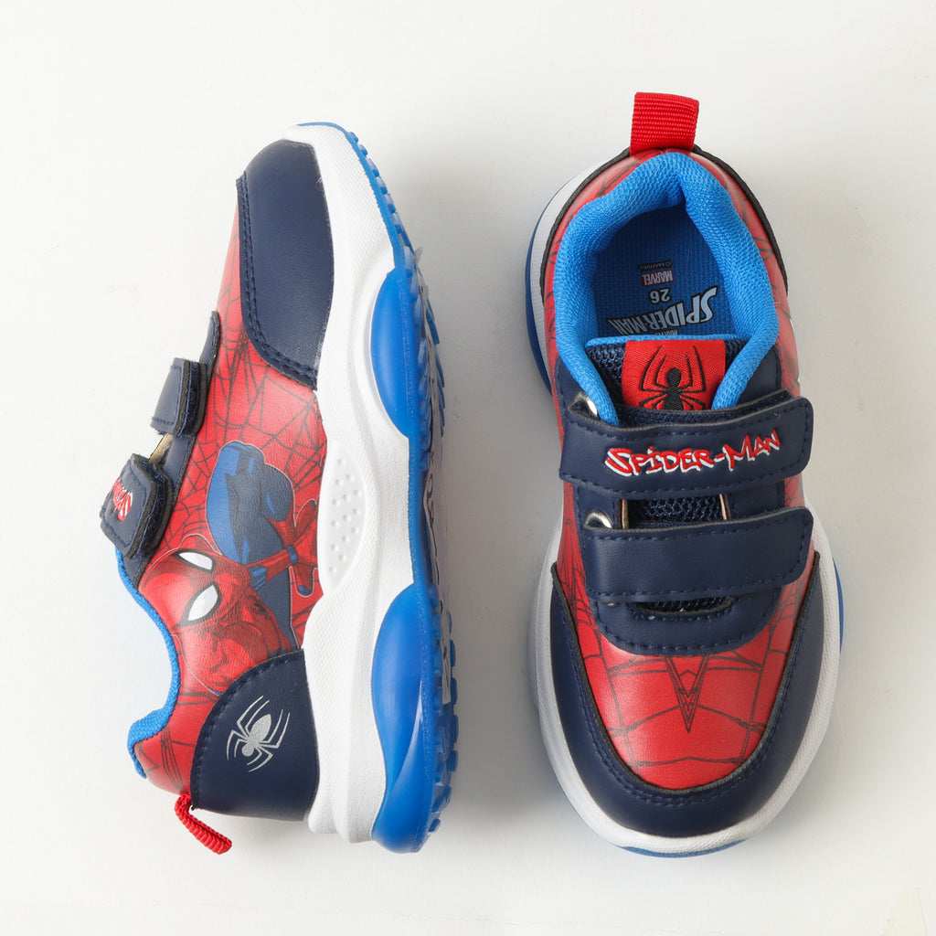Zapatilla Con Luces Niño Spiderman Webfoot Rojo Marvel