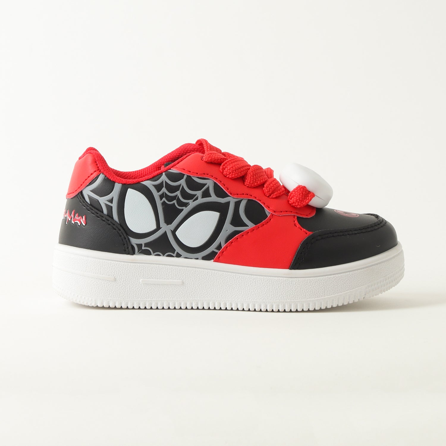 Zapatillas Niño Luces En Cordones Spiderman Red Negro Marvel