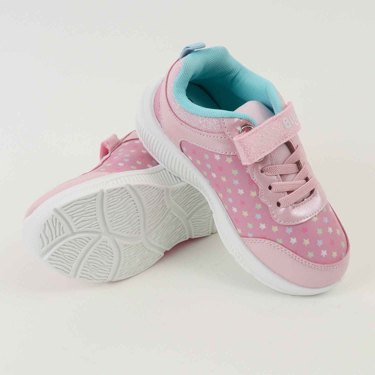 Zapatillas Con Luces Niña Estrellas Rosado Bingo Y Bluey