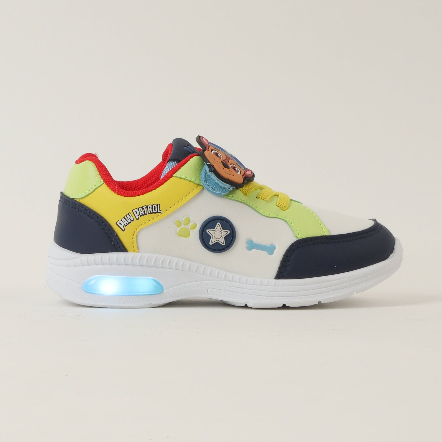 Zapatilla Con Luces Niño Chase Iconos Blanco Paw Patrol