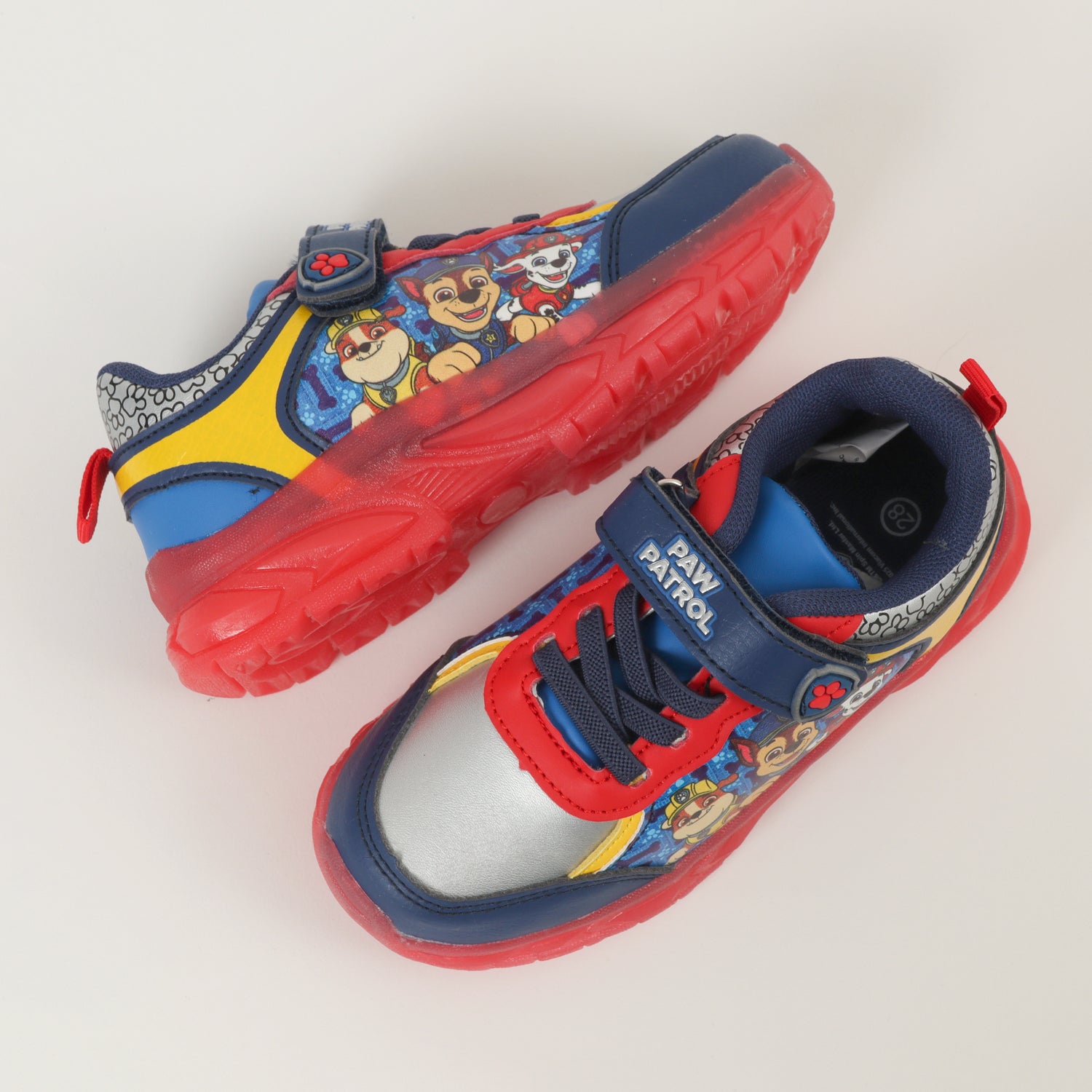 Zapatilla Con Luces Niño Chase Y Sus Amigos Rojo Paw Patrol