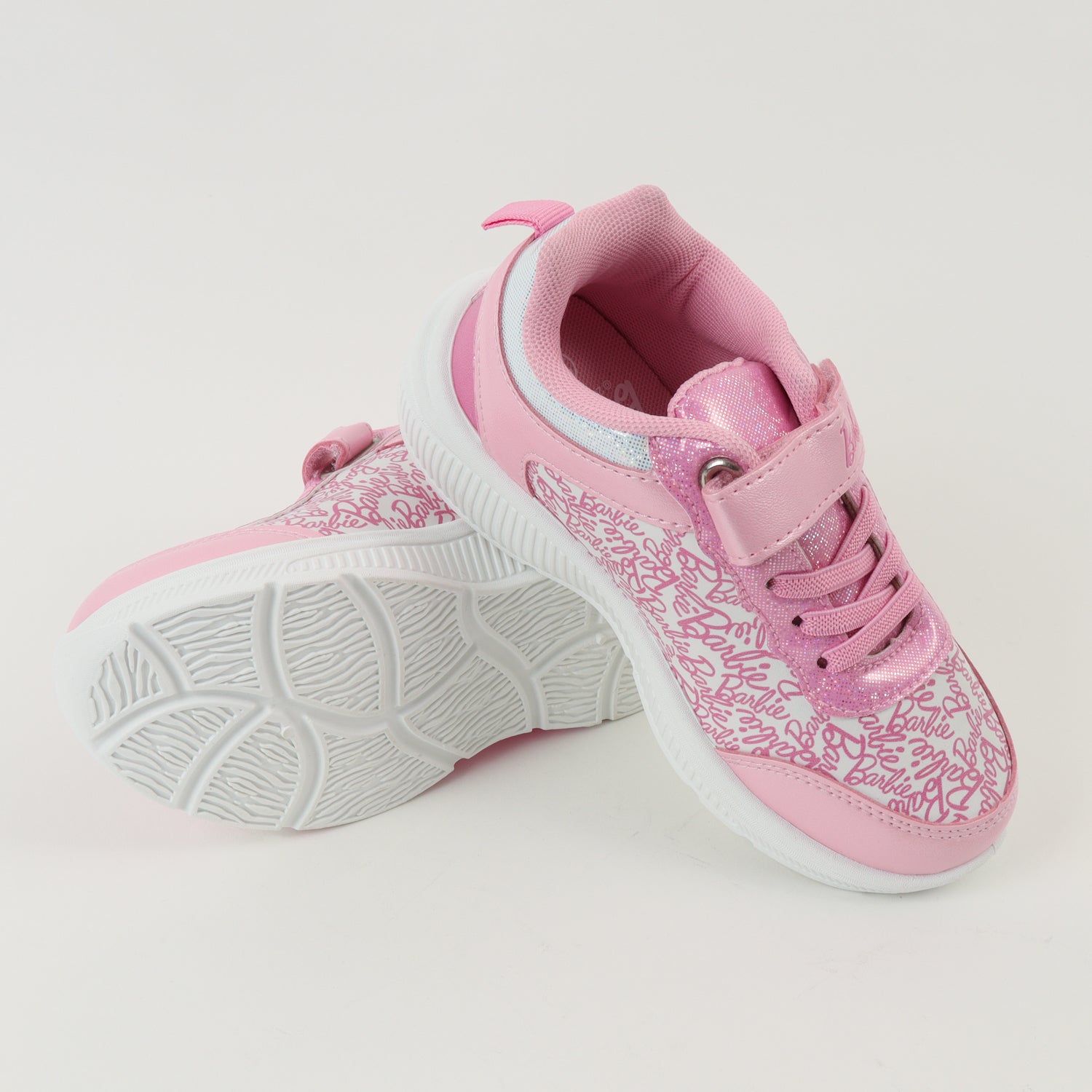 Zapatilla Con Luces Niña Full Print Logo Rosado Barbie