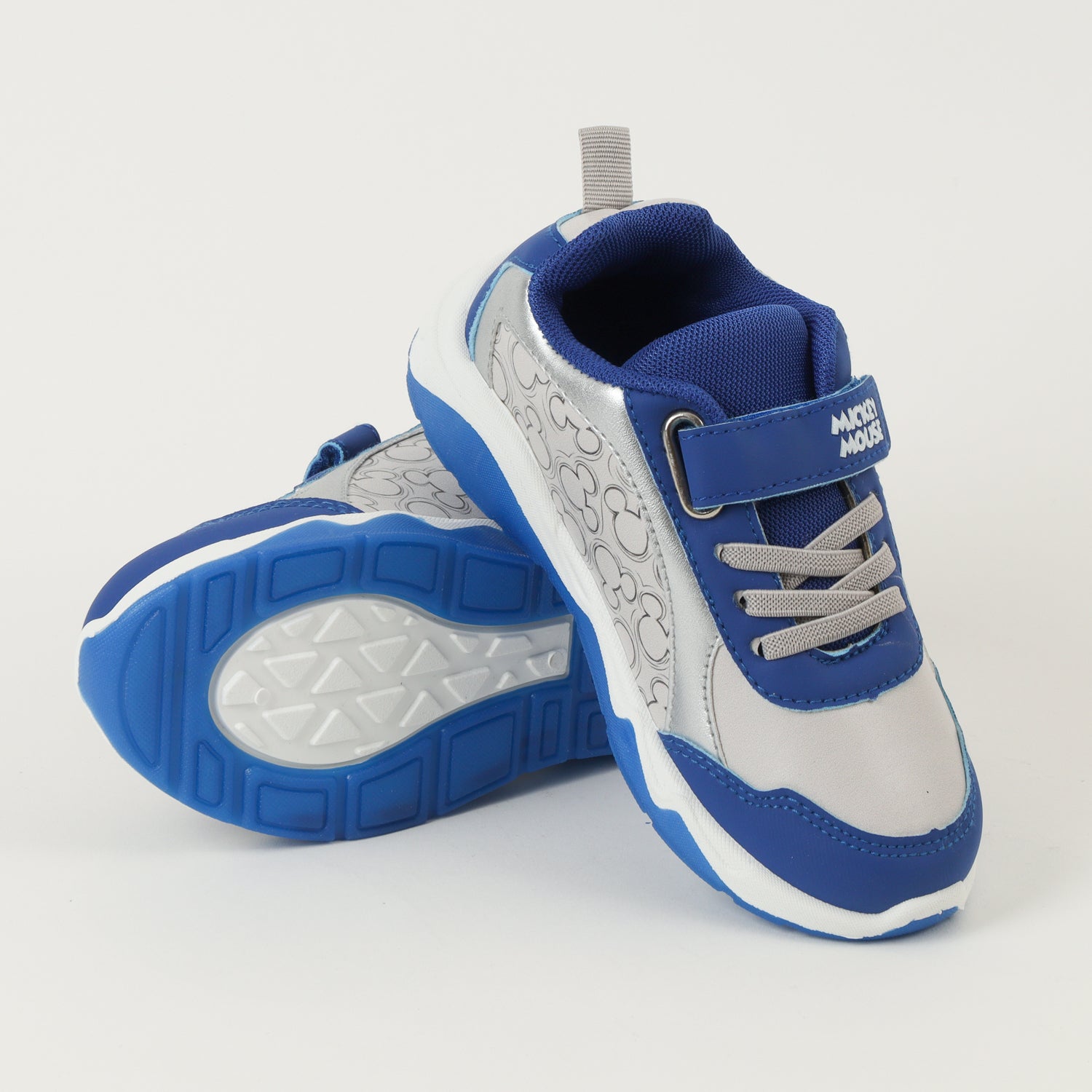 Zapatillas Con Luces Niño Mickey Full Lineal Azul Disney