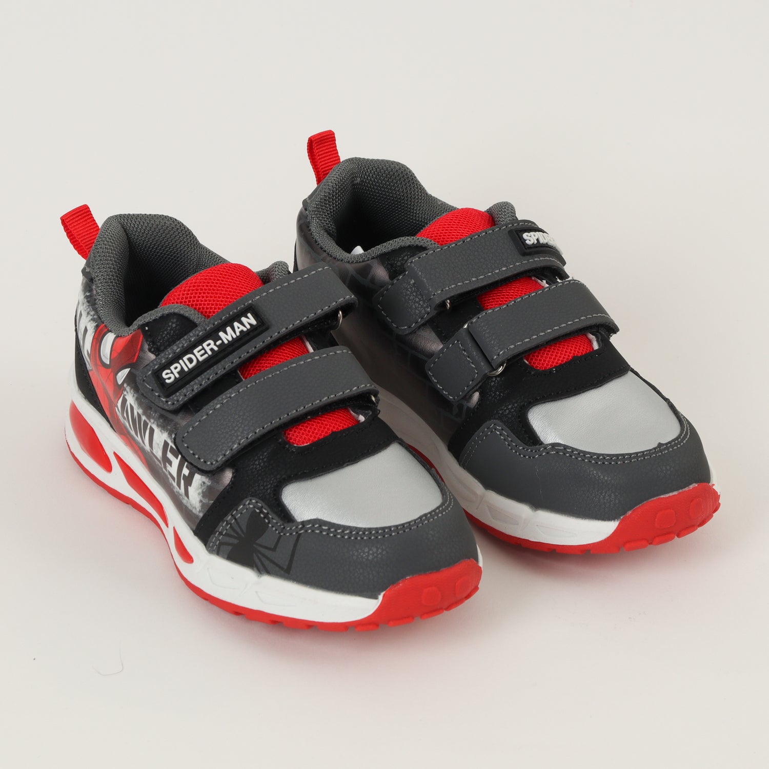 Zapatilla Con Luces Niño Spiderman Wall Negro Marvel