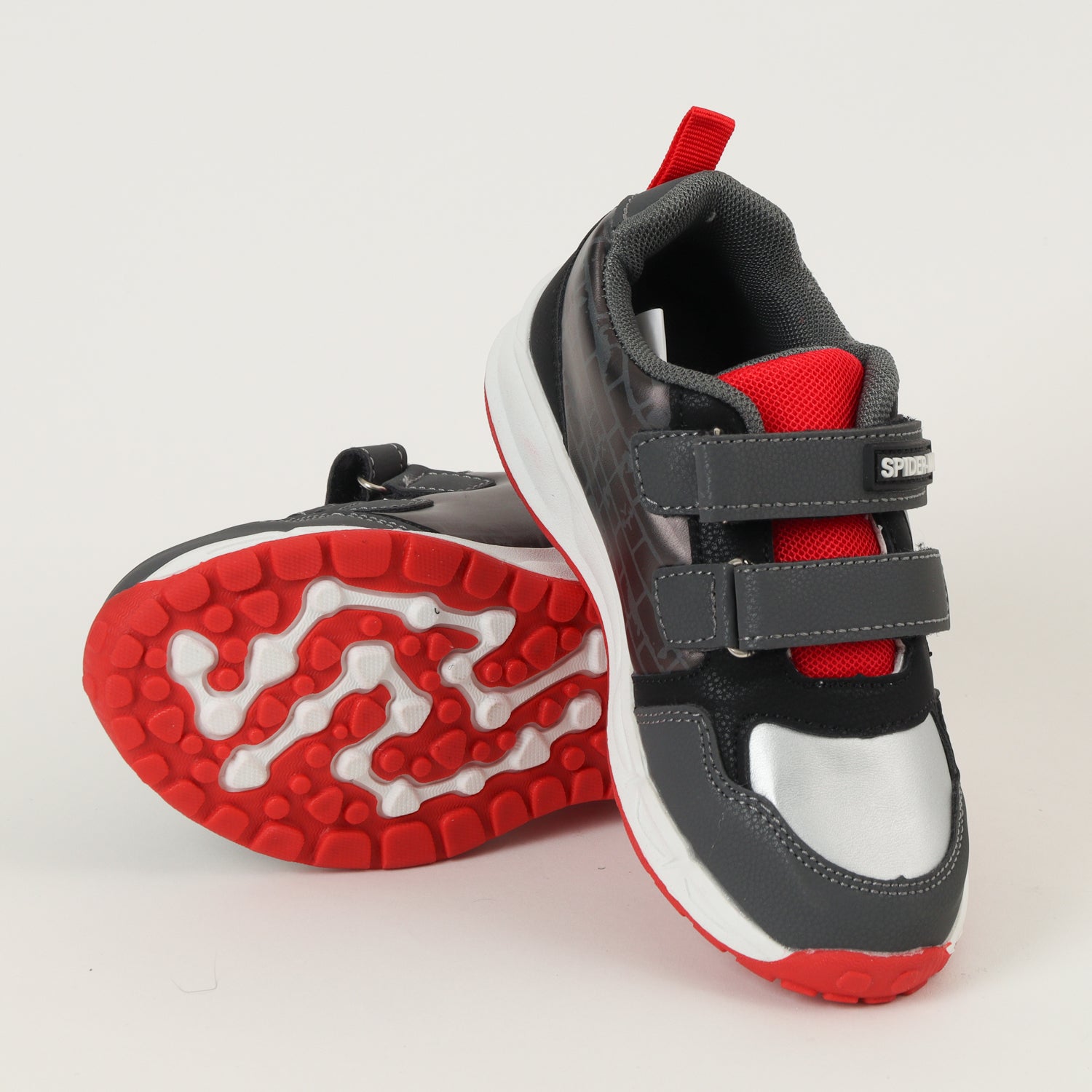 Zapatilla Con Luces Niño Spiderman Wall Negro Marvel