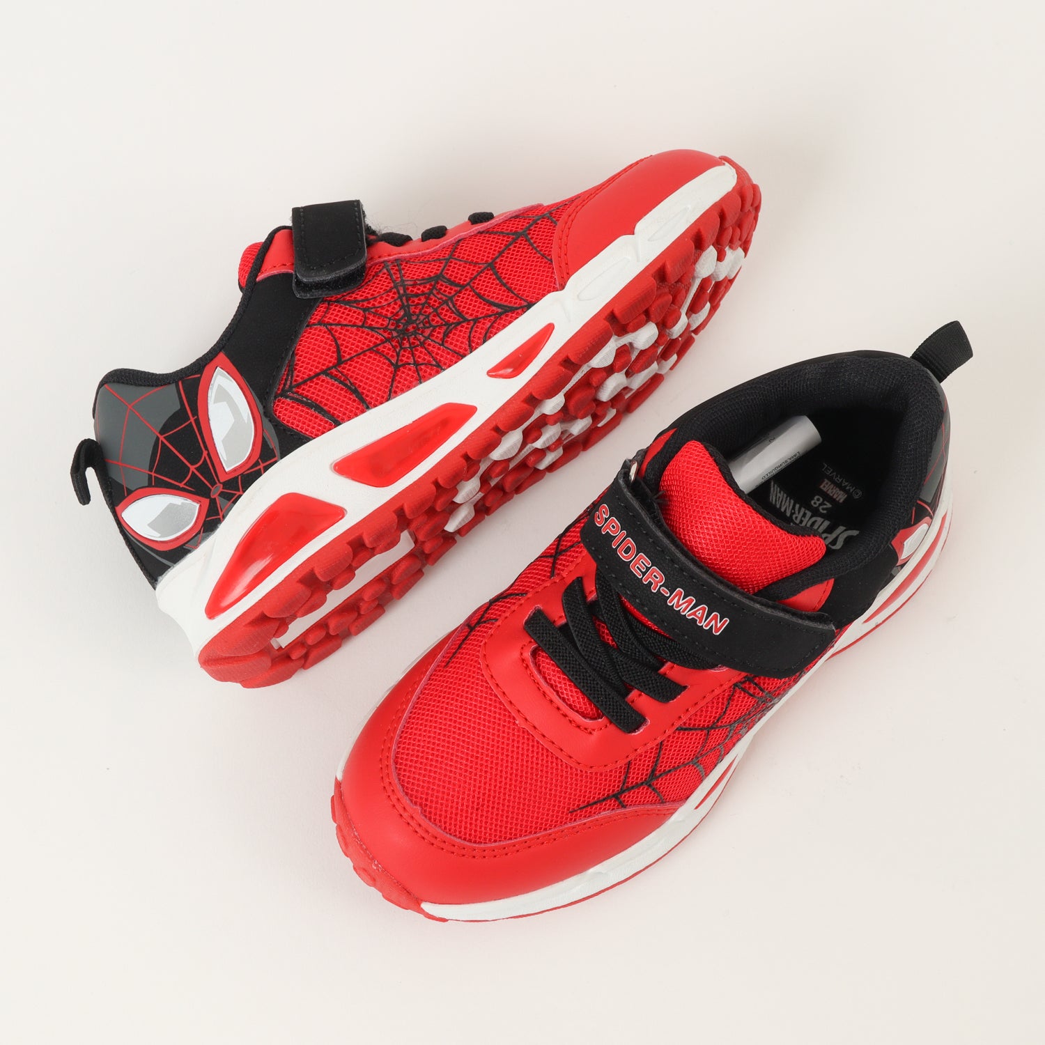 Zapatilla Con Luces Niño Spiderman Ojos Rojo Marvel