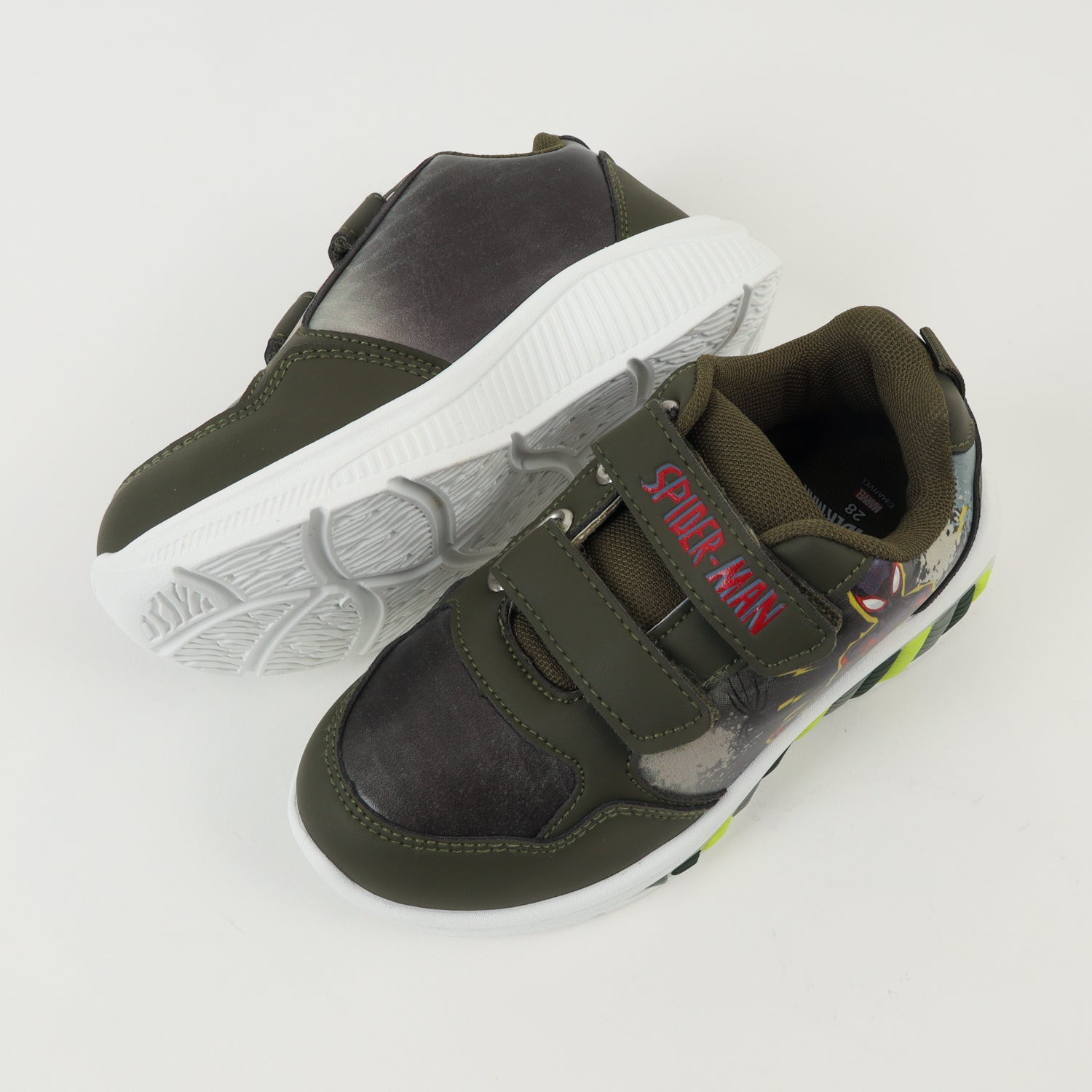 Zapatilla Con Luces Niño Spiderman Black Suit Negro Marvel