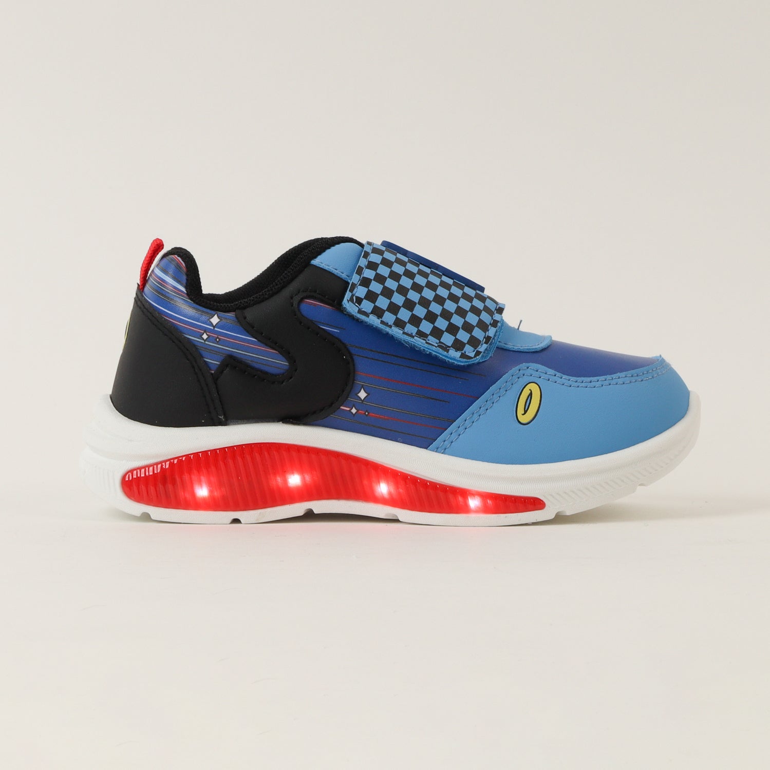Zapatilla Con Luces Niño Cuadrille Azul Sonic