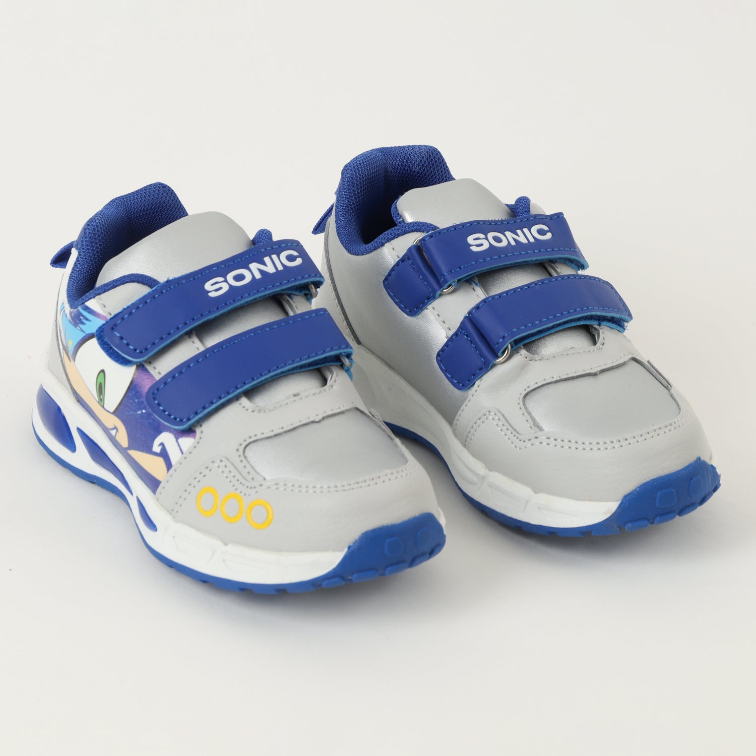 Zapatilla Con Luces Niño Face Gris Sonic