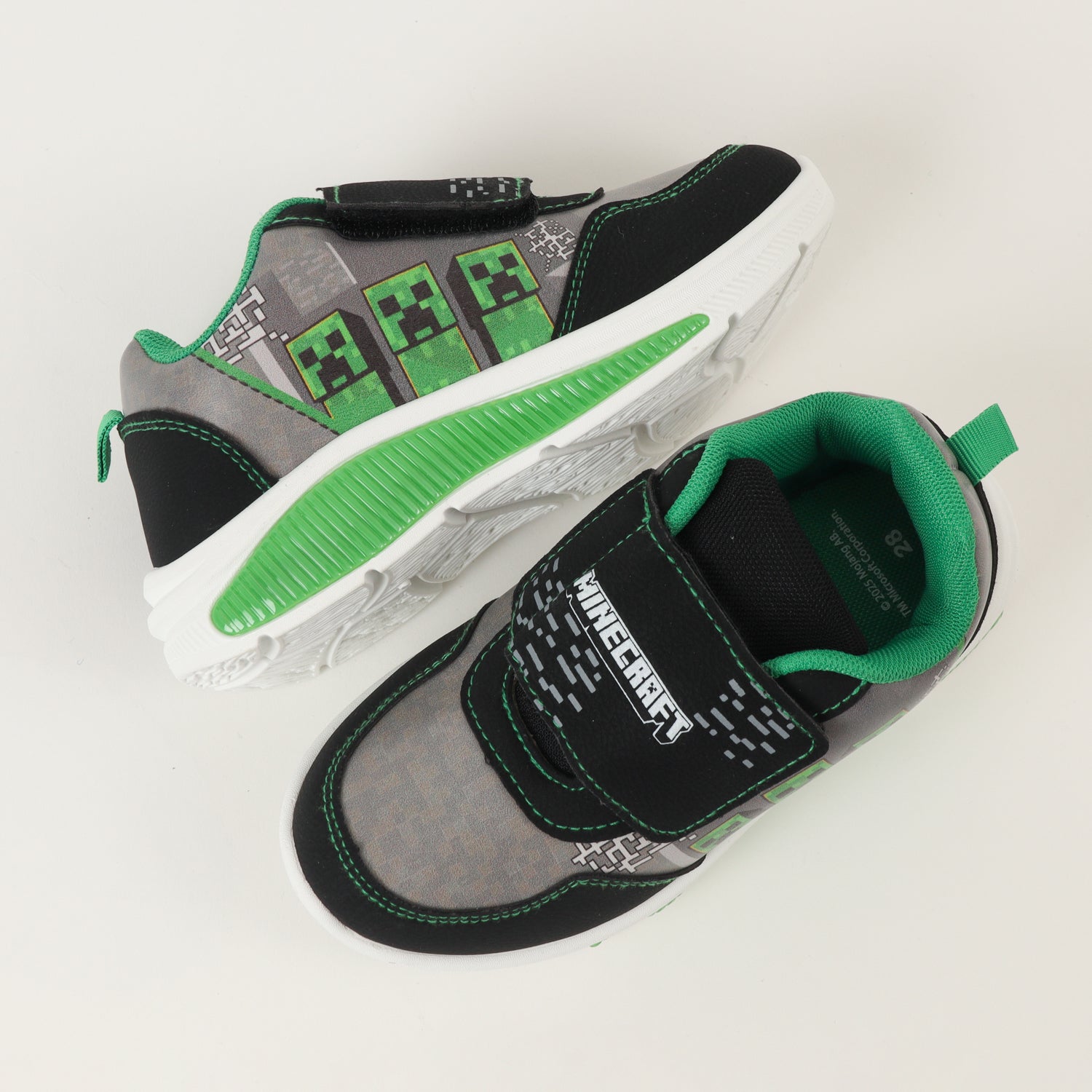 Zapatilla Con Luces Niño Tnt Gris Minecraft