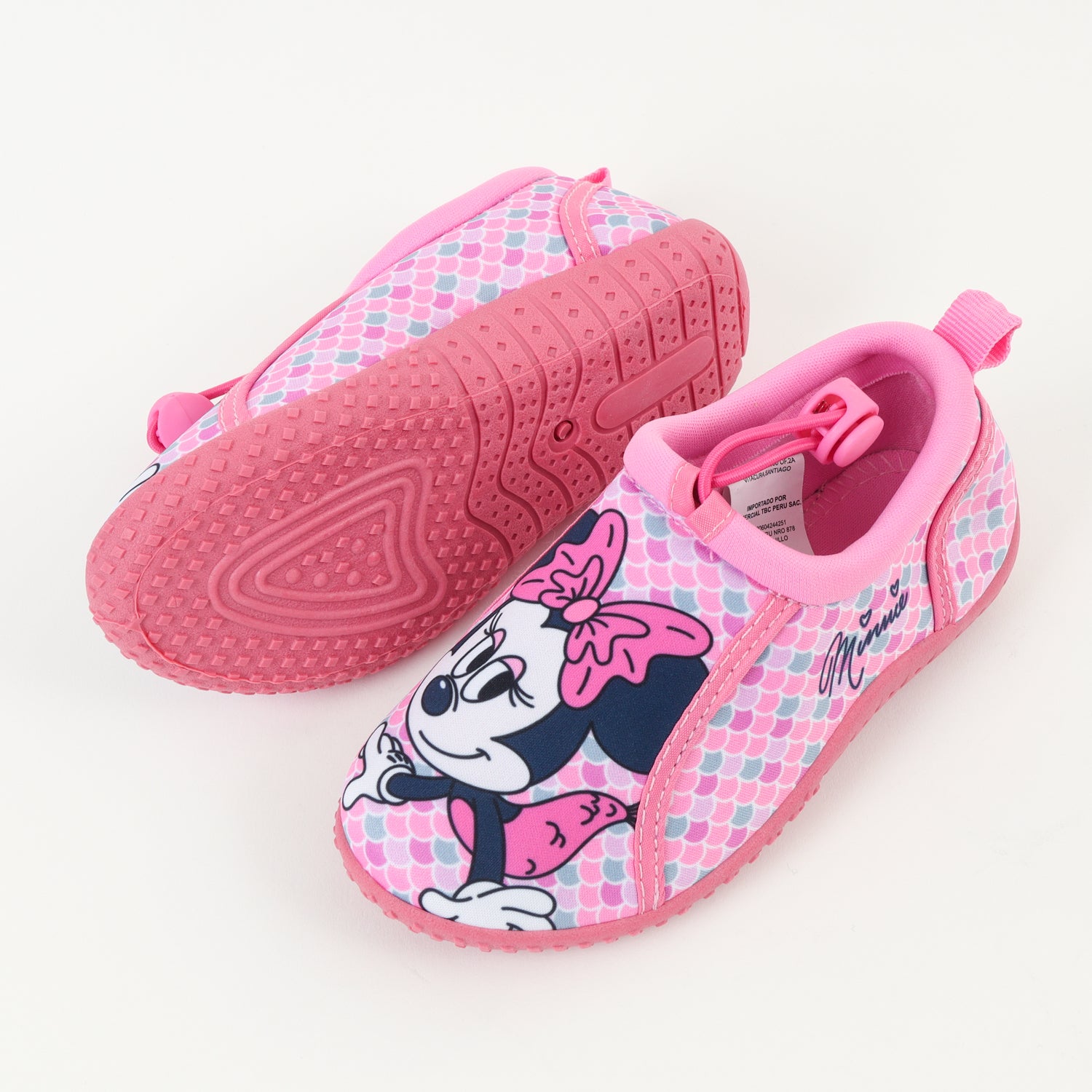 Zapato De Agua Niña Rosado Escamas Minnie Disney
