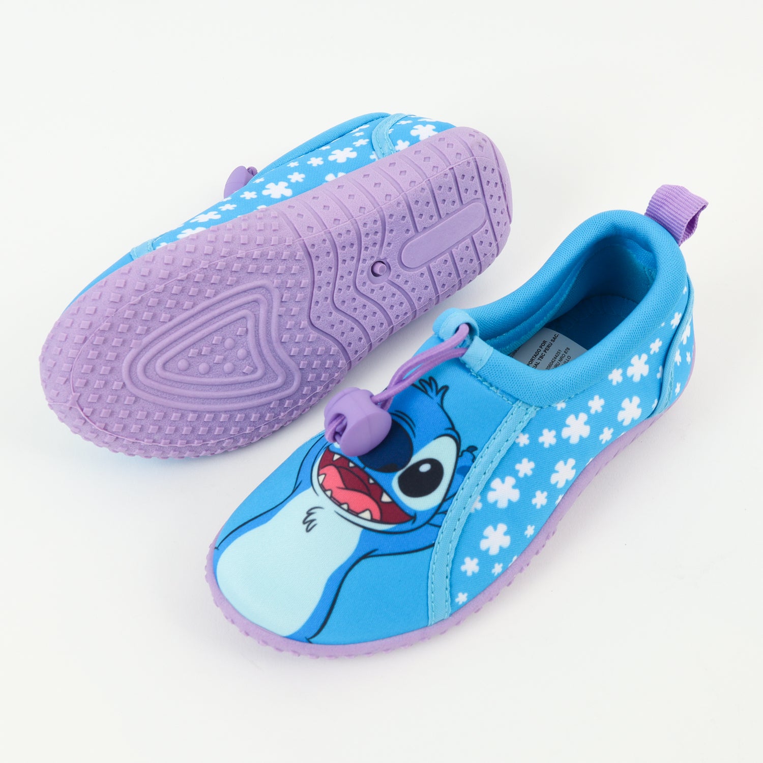 Zapato De Agua Niña Celeste Flores Lilo & Stitch Disney