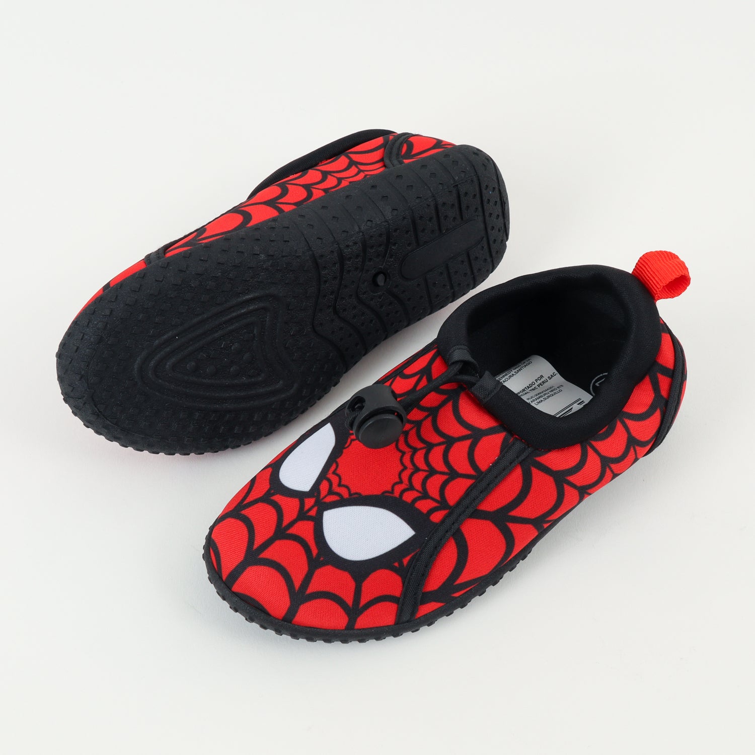 Zapato De Agua Niño Rojo Telaraña Y Ojos Spiderman Marvel