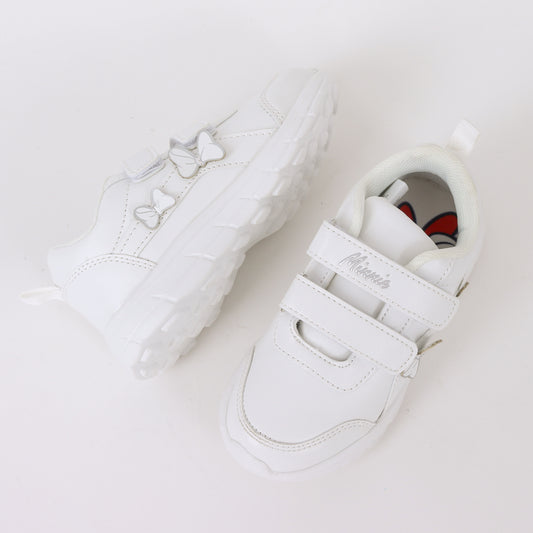 Zapatilla Escolar Niña Cintas Minnie Mouse Blanco Disney - Zapatillas Chile | The Brands Club cl
