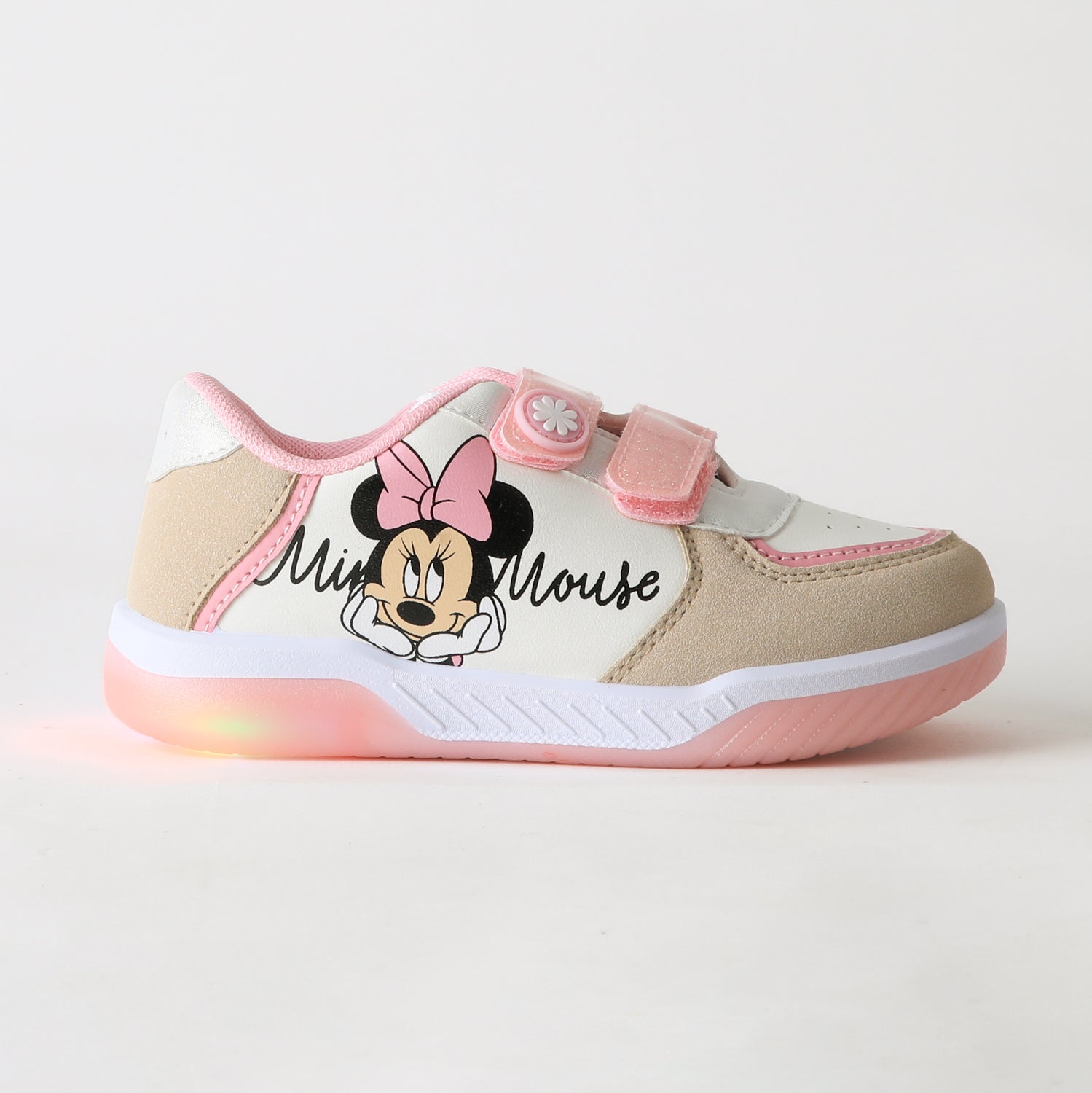 Zapatilla Luces Niña Velcro Minnie Rosado Disney - Zapatillas Chile | The Brands Club cl