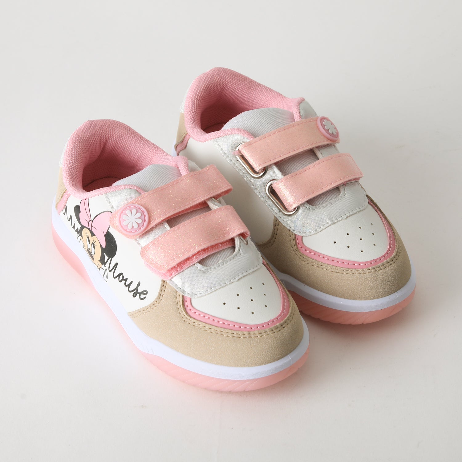Zapatilla Luces Niña Velcro Minnie Rosado Disney - Zapatillas Chile | The Brands Club cl