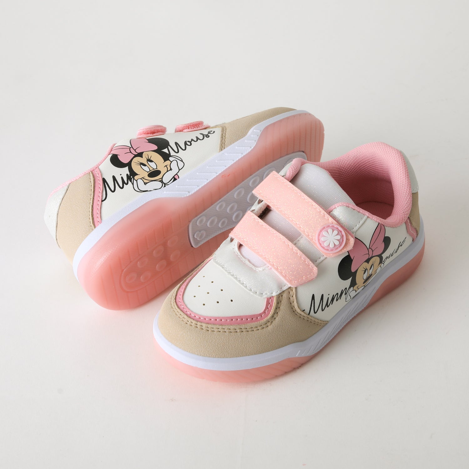 Zapatilla Luces Niña Velcro Minnie Rosado Disney - Zapatillas Chile | The Brands Club cl
