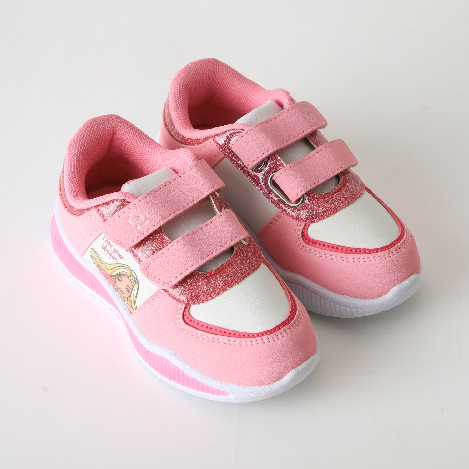 Zapatilla Luces Niña Velcro Brillos Rosado Barbie - Zapatillas Chile | The Brands Club cl