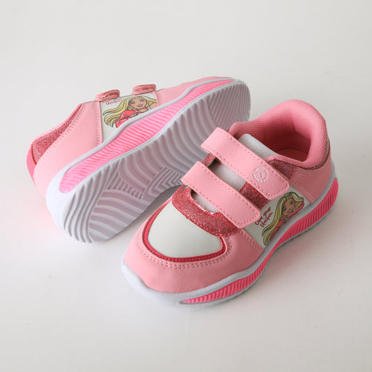 Zapatilla Luces Niña Velcro Brillos Rosado Barbie - Zapatillas Chile | The Brands Club cl