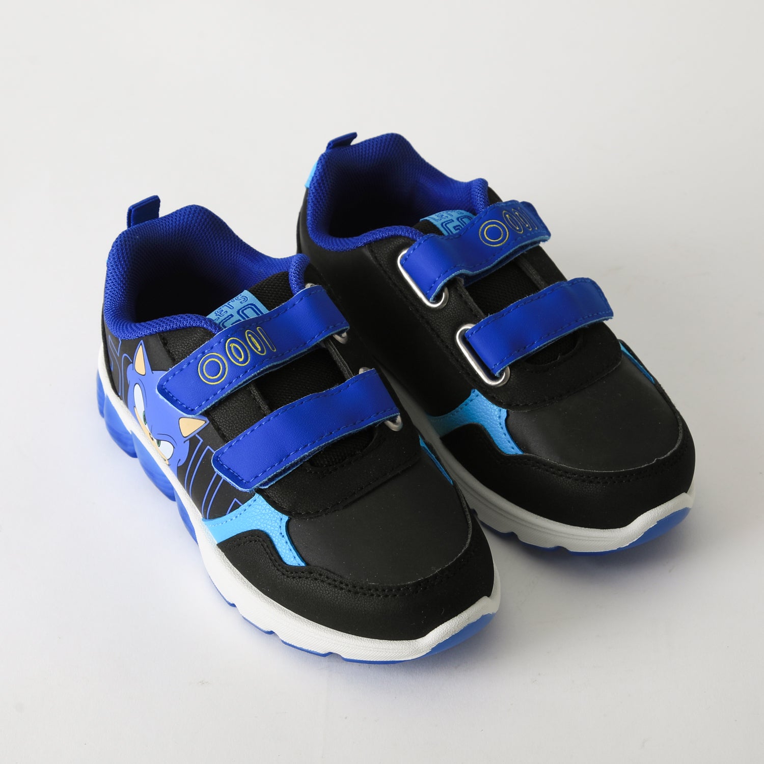 Zapatilla Luces Niño Velcro Negro Sonic - Zapatillas Chile | The Brands Club cl