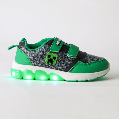 Zapatilla Luces Niño Creeper Gris Minecraft - Zapatillas Chile | The Brands Club cl