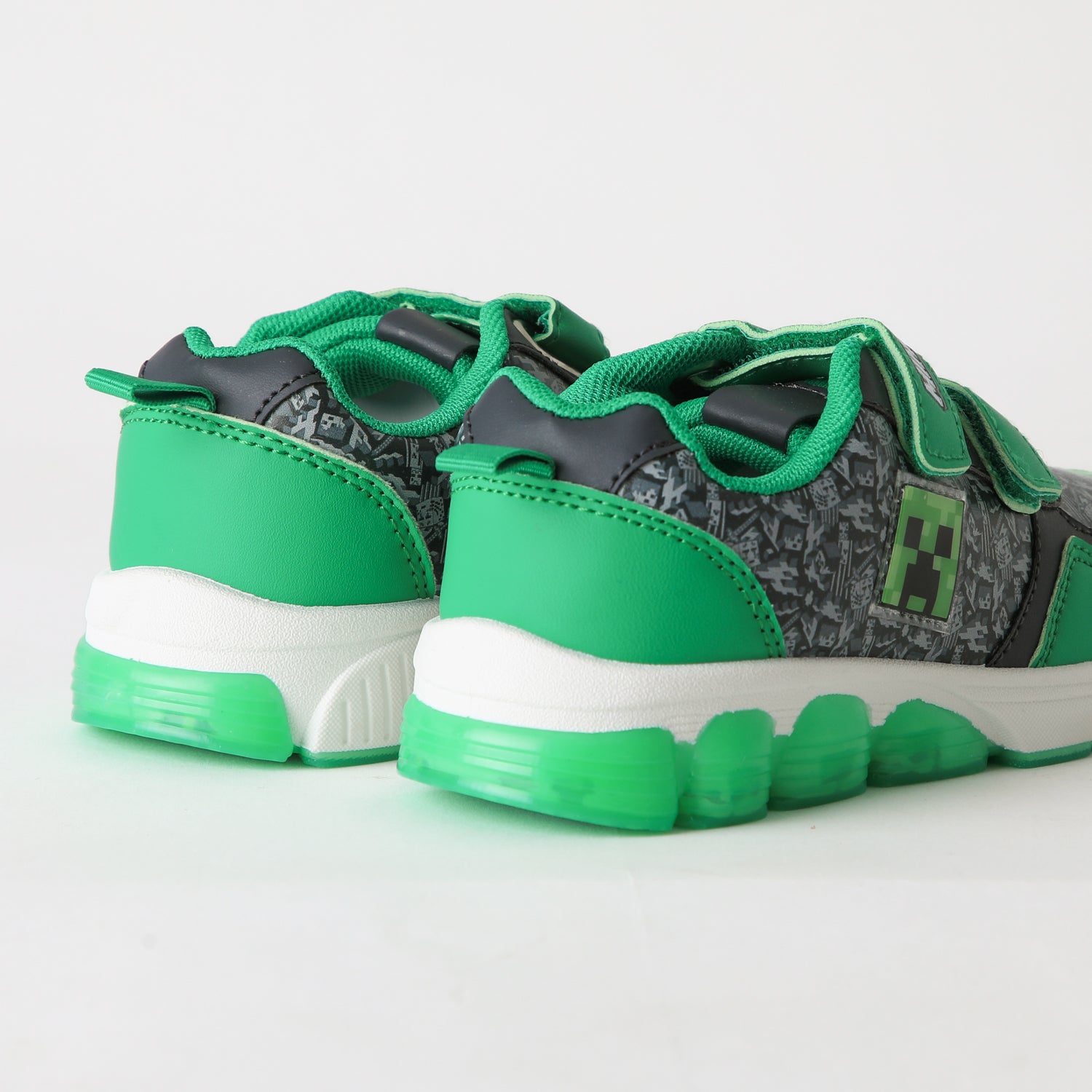 Zapatilla Luces Niño Creeper Gris Minecraft - Zapatillas Chile | The Brands Club cl