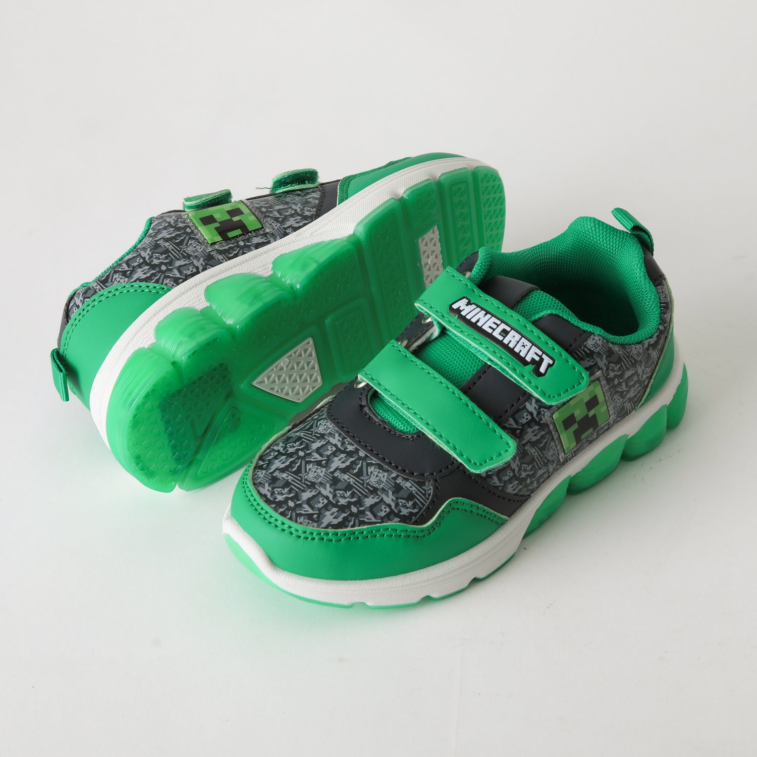 Zapatilla Luces Niño Creeper Gris Minecraft - Zapatillas Chile | The Brands Club cl