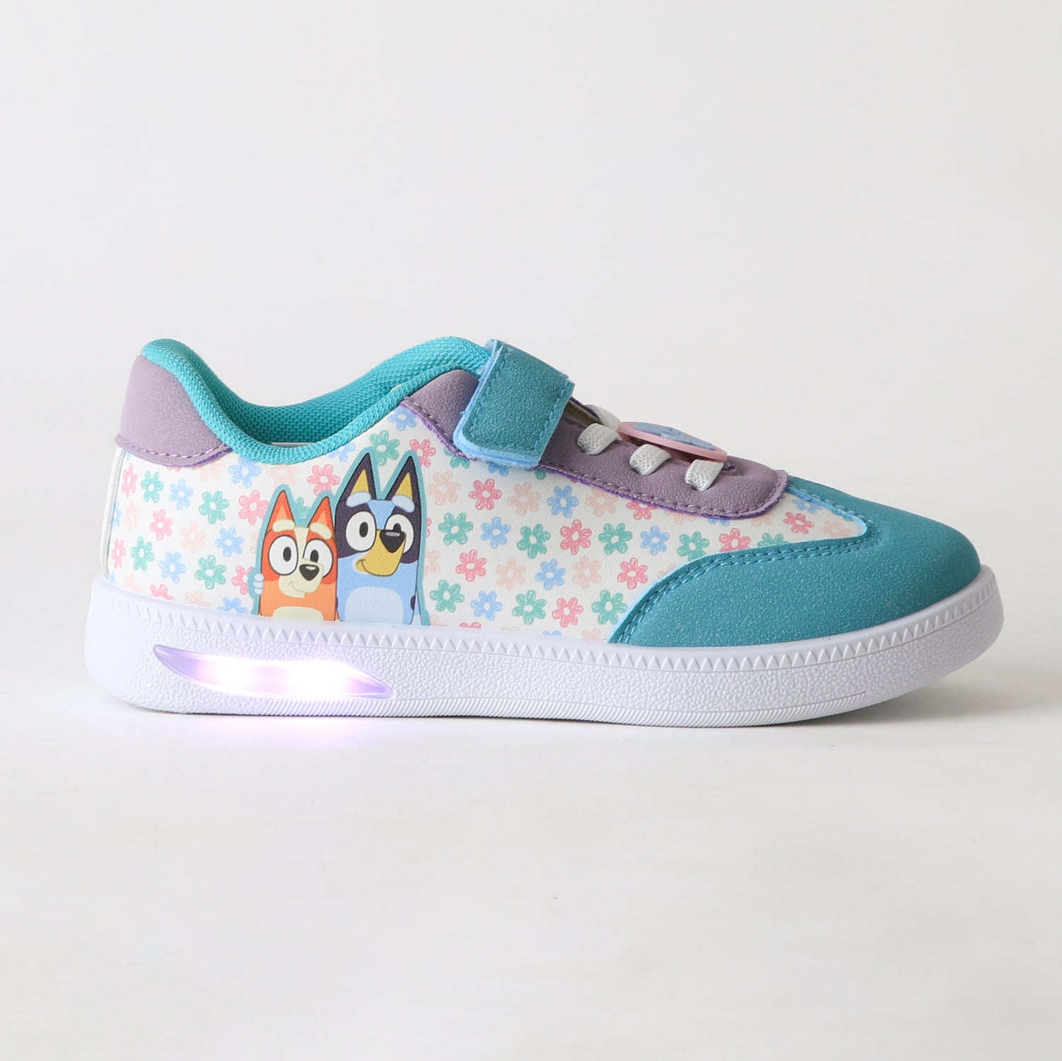 Zapatilla Luces Niña Velcro Celeste Bingo & Bluey - Zapatillas Chile | The Brands Club cl