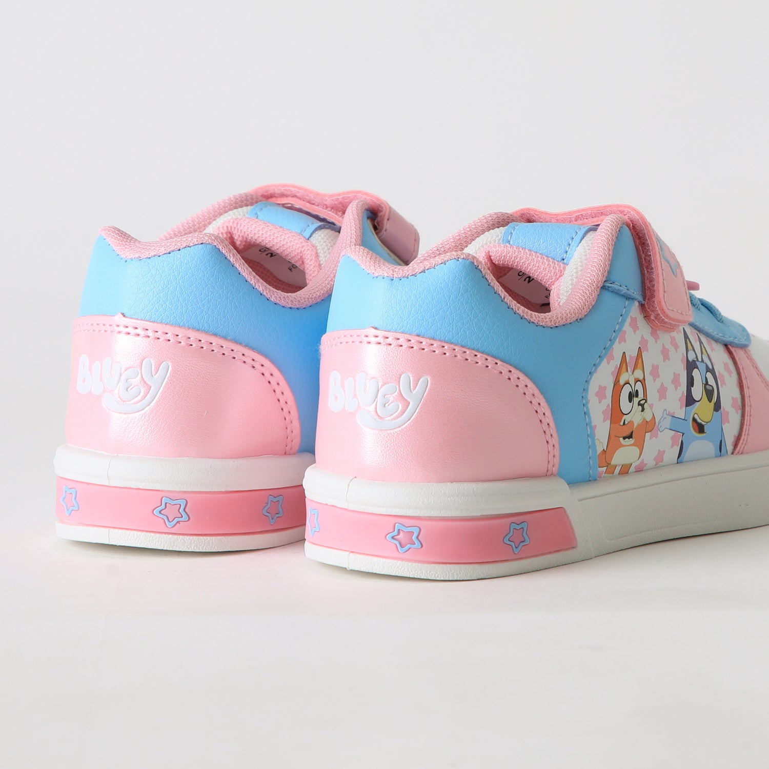 Zapatilla Luces Niña Velcro Estrellas Rosado Bingo & Bluey - Zapatillas Chile | The Brands Club cl