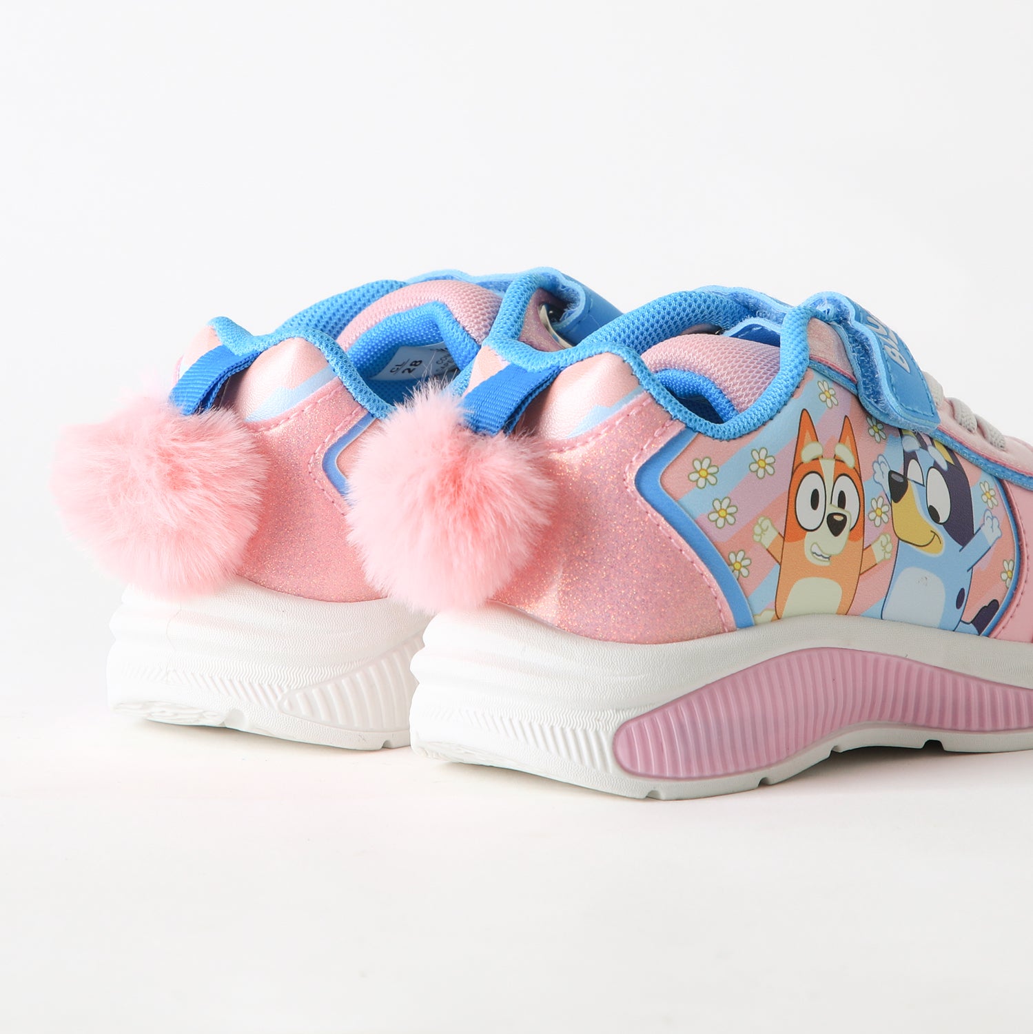 Zapatilla Luces Niña Velcro Pompón Rosado Bingo & Bluey - Zapatillas Chile | The Brands Club cl