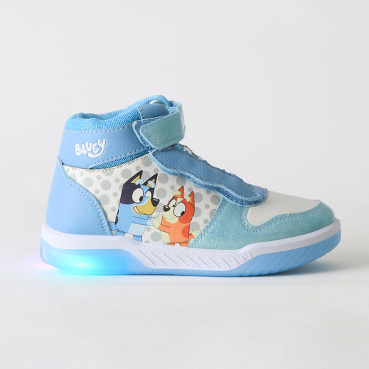 Zapatilla Caña Alta Niña Luces Celeste Bingo & Bluey - Zapatillas Chile | The Brands Club cl