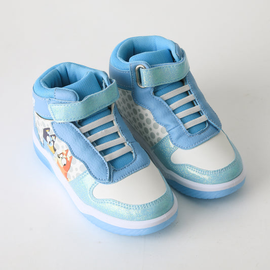 Zapatilla Caña Alta Niña Luces Celeste Bingo & Bluey - Zapatillas Chile | The Brands Club cl