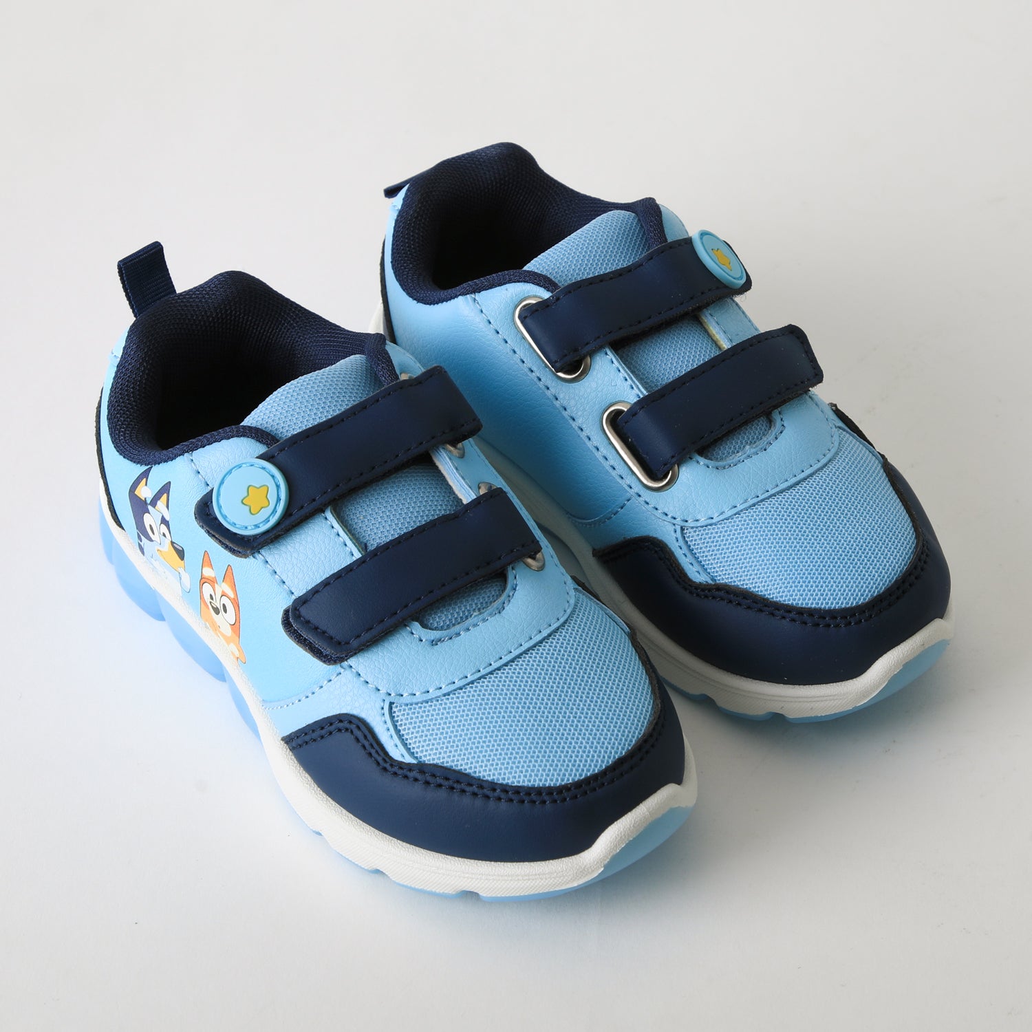Zapatilla Luces Niño Velcro Celeste Bingo & Bluey - Zapatillas Chile | The Brands Club cl