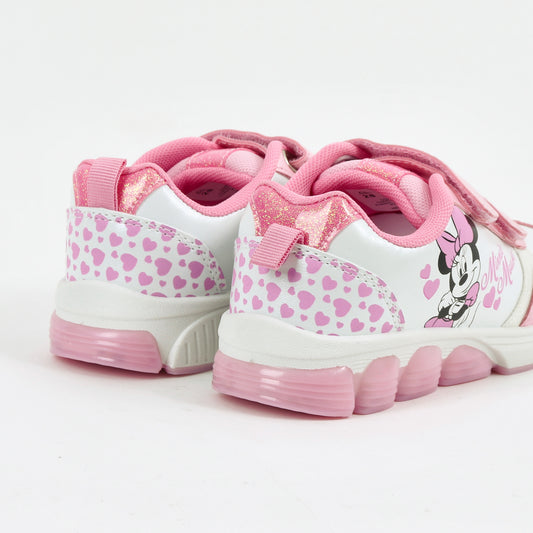 Zapatilla Luces Niña Corazones Minnie Rosado Disney - Zapatillas Chile | The Brands Club cl