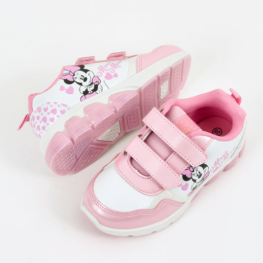 Zapatilla Luces Niña Corazones Minnie Rosado Disney - Zapatillas Chile | The Brands Club cl