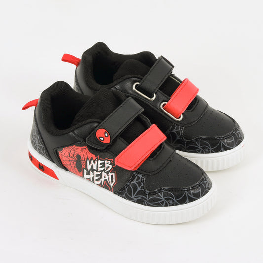 Zapatilla Luces Niño Velcro Spiderman Negro Marvel - Zapatillas Chile | The Brands Club cl