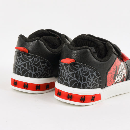 Zapatilla Luces Niño Velcro Spiderman Negro Marvel - Zapatillas Chile | The Brands Club cl