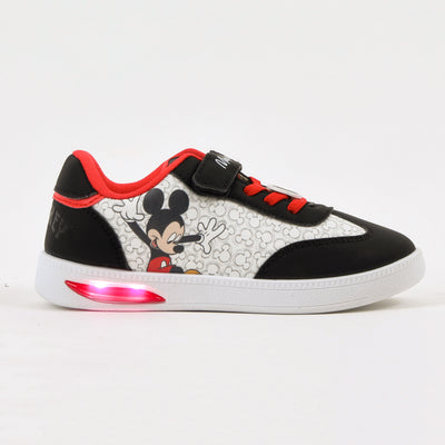 Zapatilla Luces Niño Mickey Saltando Blanco Disney