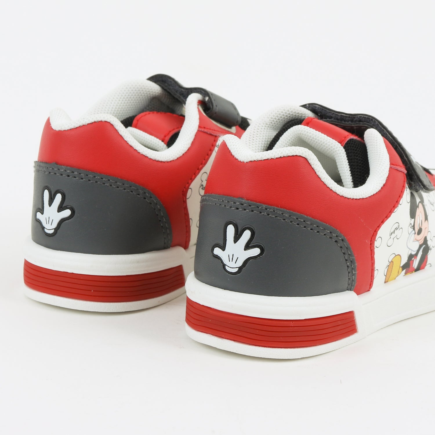 Zapatilla Luces Niño Mickey Disney De Pie Blanco