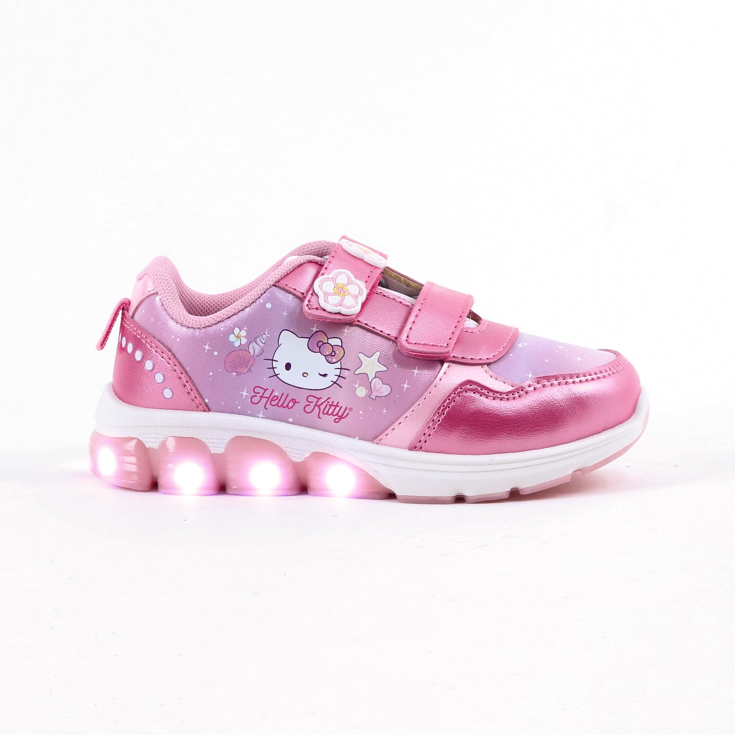 Zapatilla Luces Niña Hello Kitty Marina Rosado