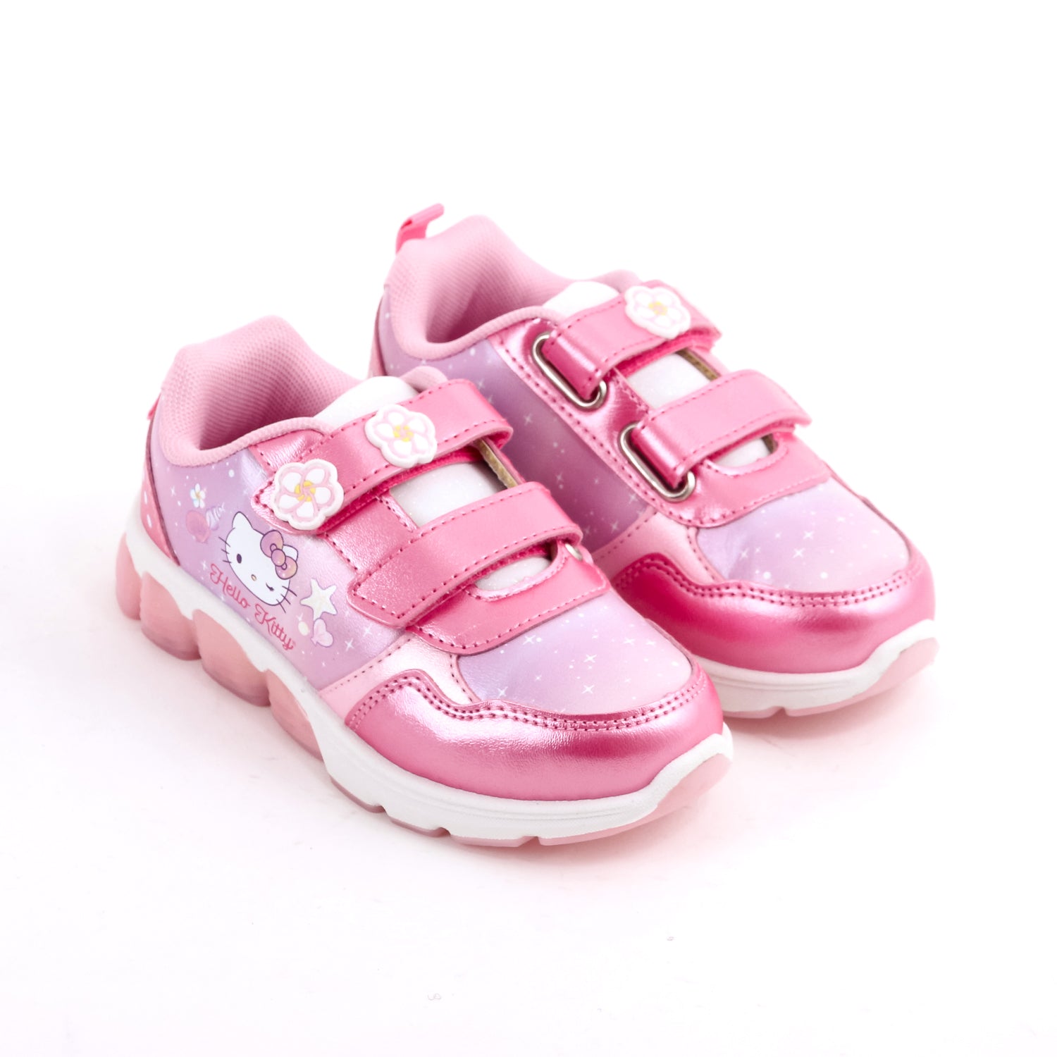 Zapatilla Luces Niña Hello Kitty Marina Rosado