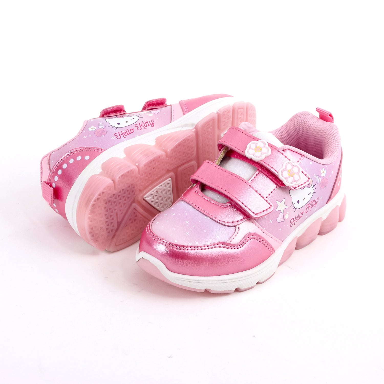 Zapatilla Luces Niña Hello Kitty Marina Rosado