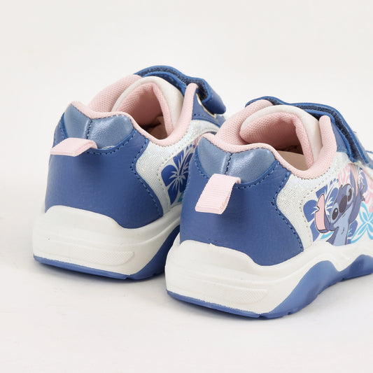 Zapatilla Luces Niña Stitch Disney Flores Celeste - Zapatillas Chile | The Brands Club cl