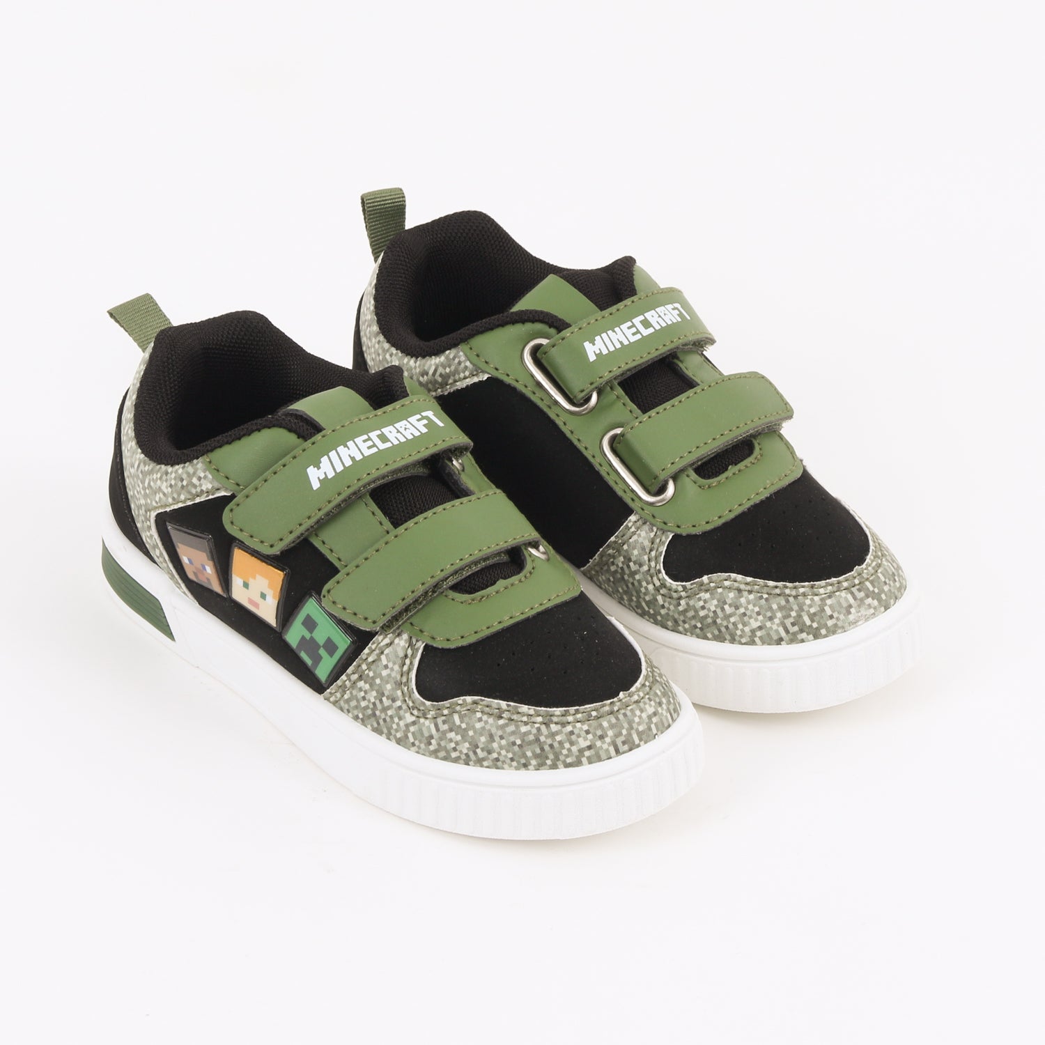 Zapatilla Luces Niño Minecraft Personajes Negro