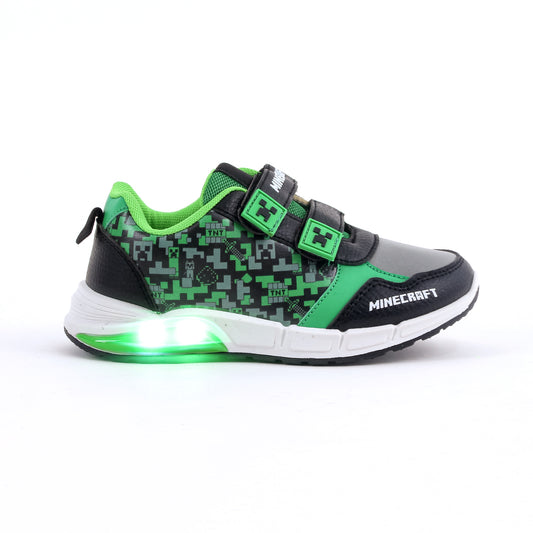 Zapatilla Luces Niño Minecraft Full Print Negro - Zapatillas Chile | The Brands Club cl