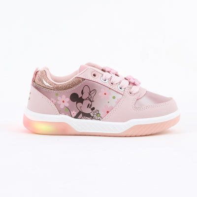 Zapatilla Luces Niña Minnie Disney Glitter Rosado